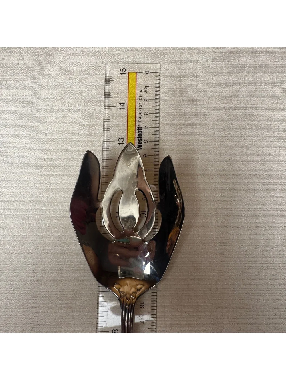 Reed & Barton Richmond Hill I Stainless Pierced Serving Salad Spoon 18/10